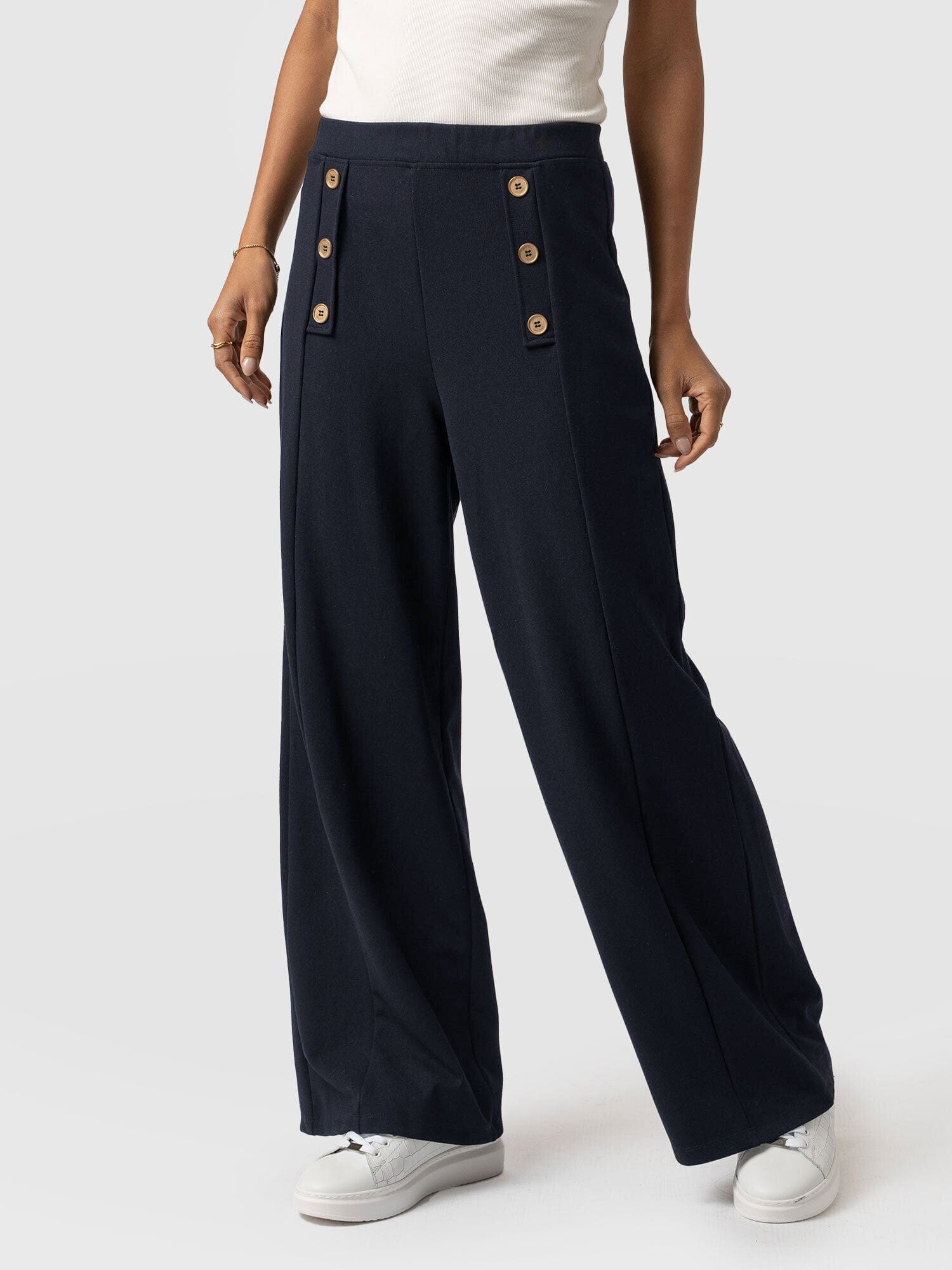 Chelsea Pant Navy Jersey - Women's Pants | Saint + Sofia® USA